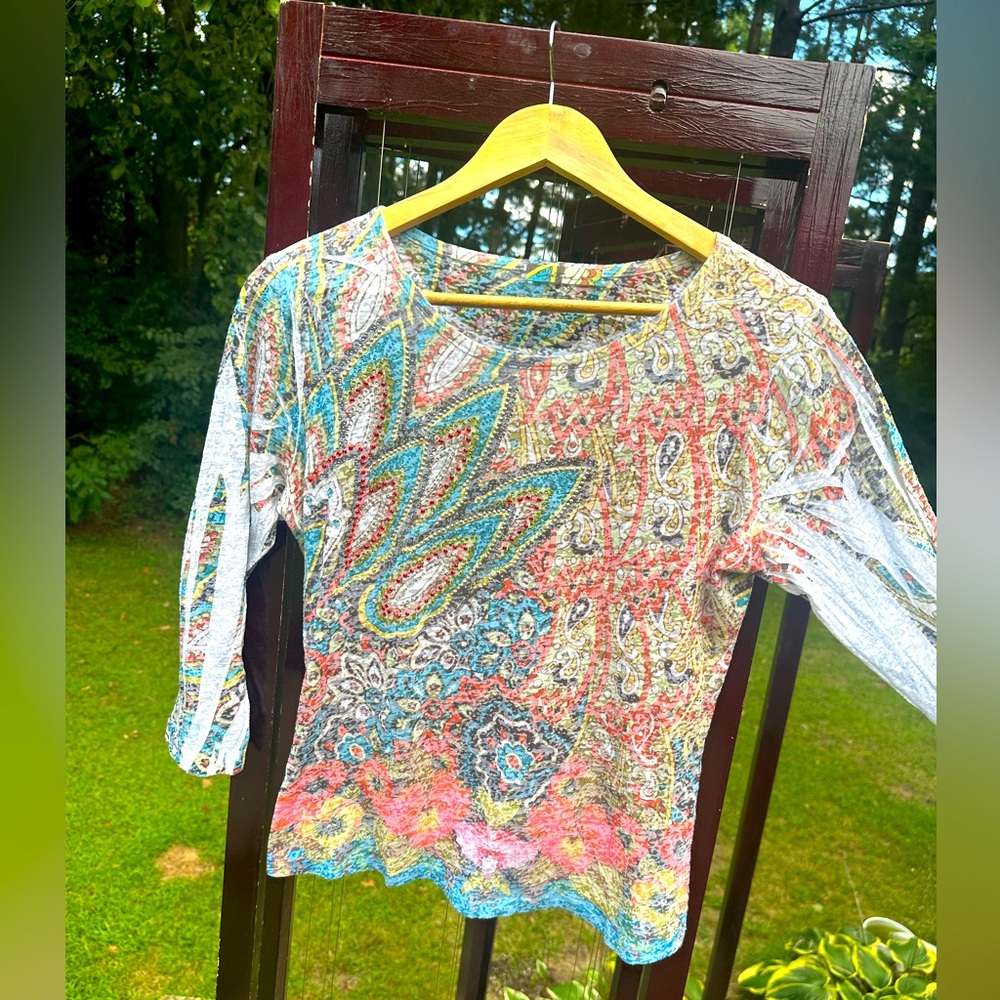 Y2K Cactus Rhinestone Top